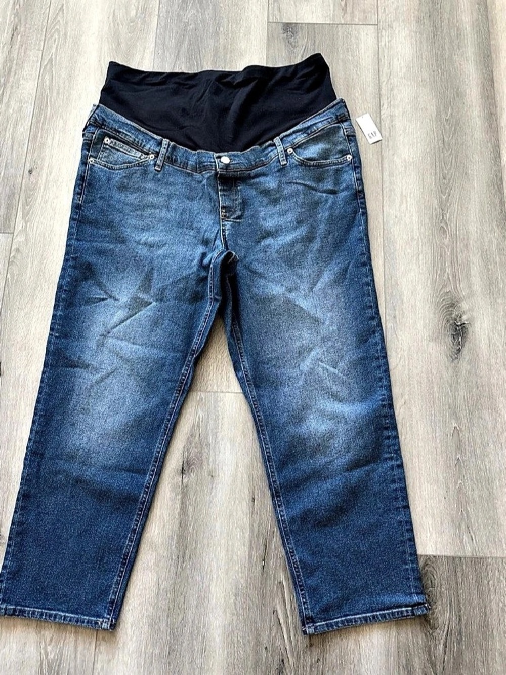 Gap Maternity Jeans Waistband stretch Panel Blue Size-34 18R  NWT adjustable
